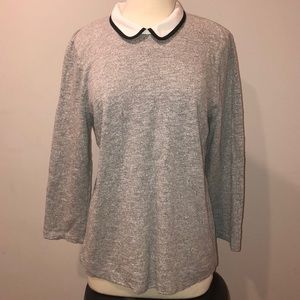 Gray J. Crew Faux Sweater Sz L